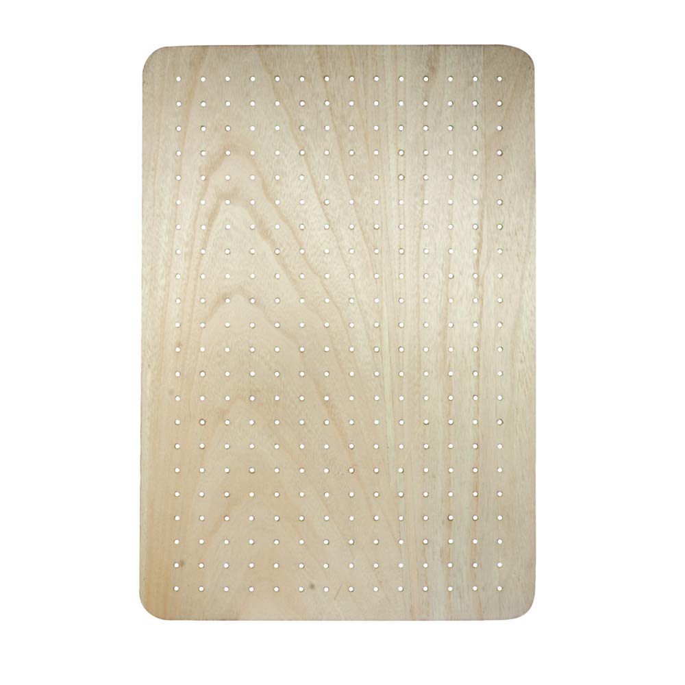 Rayher Pegboard Wall Organiser, MDF Wall Mount Panel for DIY Memo Board and Storage, Rectangular, 40x60x2.5cm, 62867505