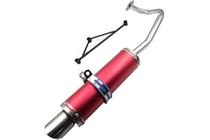 ZTDZZH RED Exhaust System Muffler for GY6 50cc Scooters 139QMA 139QMB 4 Stroke Engine