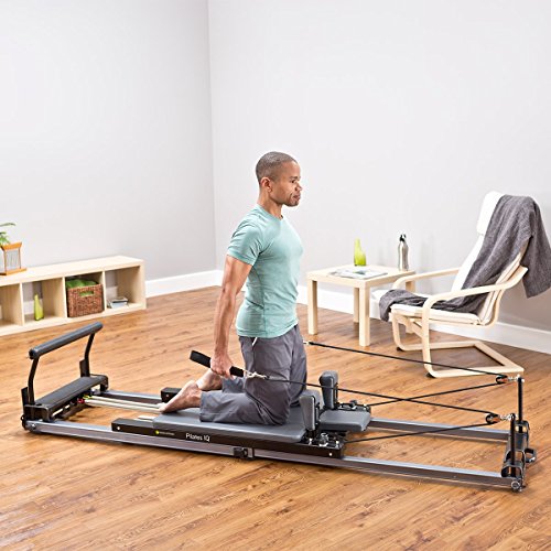 balanced body Pilates IQ Reformer with Wheelbarrow Wheels, Portable