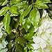 Pauwer Wisteria Hanging Flowers 12 Pack Fake Flower Garland Artificial Wisteria Vines Rattan Silk Flower String Wedding Party Wall Decorations,White