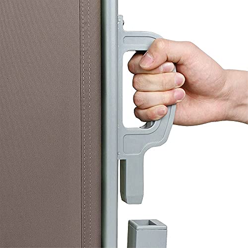 NOBUNO Markise Seitenmarkise, einziehbarer Outdoor-Bildschirm für Garten, Polyester-Stoffe einziehbarer Außenbildschirm… – Bild 4