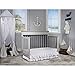 Dream On Me Chesapeake 5-In-1 Convertible Crib, Platinum and Navy