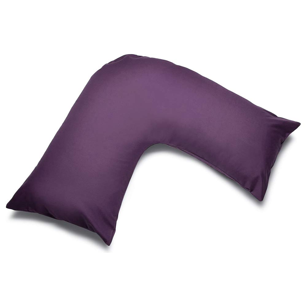M Fabrics PolyCotton Plain Dyed V Pillowcase Cover Easy Care