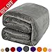 Shilucheng Luxury Fleece Blanket Super Soft and Warm Fuzzy Plush Lightweight King Couch Bed Blankets - Grey