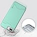 CoverON [SecureCard Series Fit iPhone 8 Plus Case with 1 Card Holder, iPhone 7 Plus Case, Protective Hybrid Cover with Card Slot and Kickstand Case for Apple iPhone 8 Plus/iPhone 7 Plus - Teal Mint