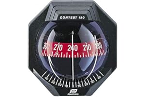 Nautos 17291 - Contest 130 Compass - Vertical Mount - Black Compass with RED Card-PLASTIMO