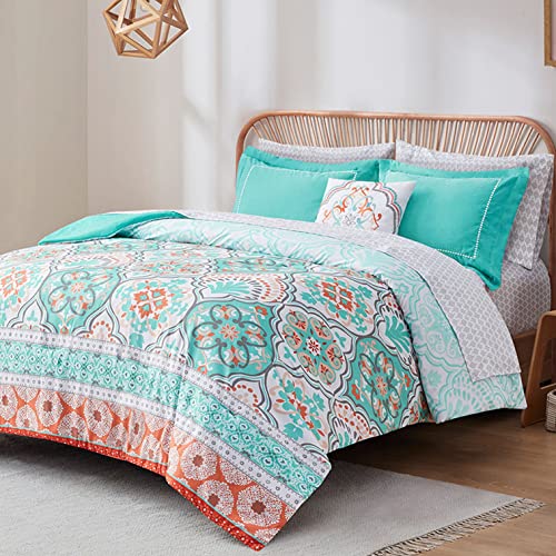 Degrees of Comfort Queen Bed in A Bag, Lattice Boho Complete Comforter
