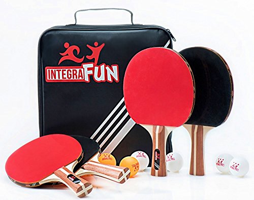 IntegraFun Pro Ping Pong Paddle – Set of 4 Table Tennis Rackets – 8balls (3 Stars) – Eco-Friendly – High-Bounce Sponge – Paddle Case –Ergonomic Grip – Family & Friends Games – Recreational Games - Thumbnail 6