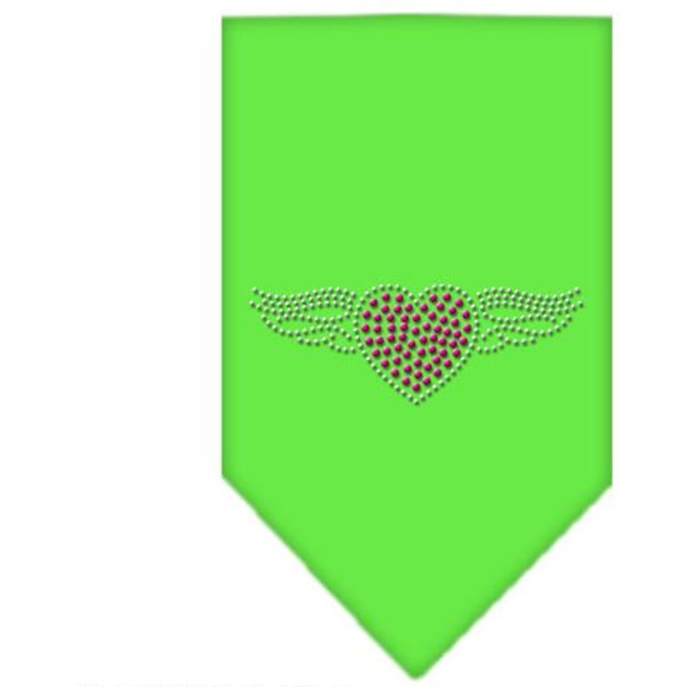 Mirage Rhinestone Aviator Dog Bandana, Small, Lime Green