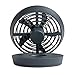 Treva 5 Inch Portable Fan, Battery Operated or USB Connected Cooling for Travel, Outdoor, Car, and Office. Compact Folding and Tilting Design for Directional Air Flow (Grey)