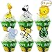24pcs Jungle Animals Happy Birthday Cupcake Toppers + 24pcs Cupcake Wrappers for Woodland Garland Forest Theme Party Supplies