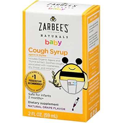 Zarbee's Naturals Baby Cough Syrup with Agave &amp; Thyme, Natural Grape Flavor, 2 Ounce Bottle