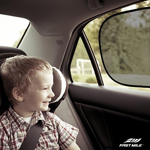 Car Sun Shade (2 Pack) - Universal Static Cling Sunshade for Baby - Protect Your Child or Pet from UV rays! Easy installation without suction cups - 100%