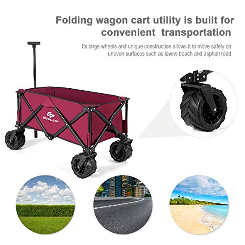 2 Goplus+Collapsible+Folding+Utility+Shopping