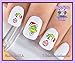 Holiday Christmas - Christmas 802X Grinch #2 Santa Suit Grinch Hat Nail Decals - WaterSlide Nail Art Decals - Salon Quality DIY Manicure Nail Accessories Made in USA