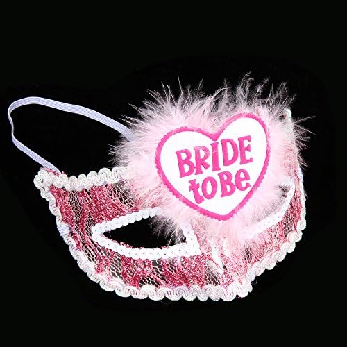Pink Bride To Be Feather and Lace Mask Bride to be glasses Team Bride Glasses