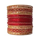 Set of Red Bangle Bracelets for Women