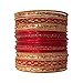 Set of Red Bangle Bracelets for Women