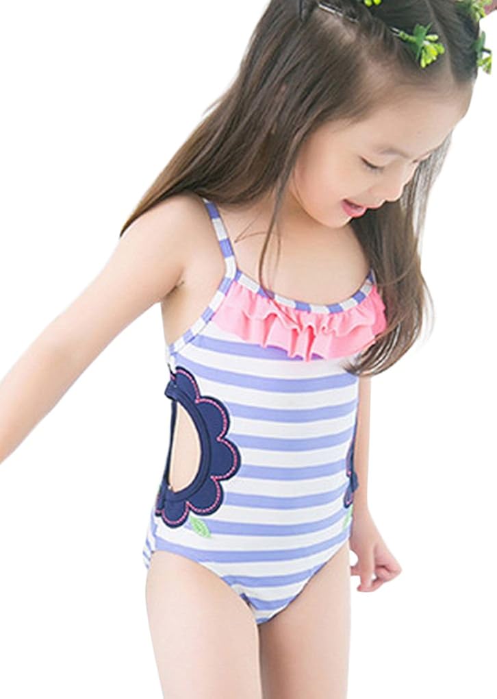 Amazon Co Jp Plus Nao プラスナオ 子供用水着 女の子用 ワンピースタイプ キッズ ベビー ジュニア 女児 女の子 小学生 幼児 水着 フリル付き 柄 かわい 服 ファッション小物