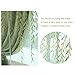 Ufurty 2 Pieces Willow Window Curtain Voile Tulle Room Salix Leaf Sheer Gauze Panel Drapes Green Color for Living Room, Bedroom, Balcony
