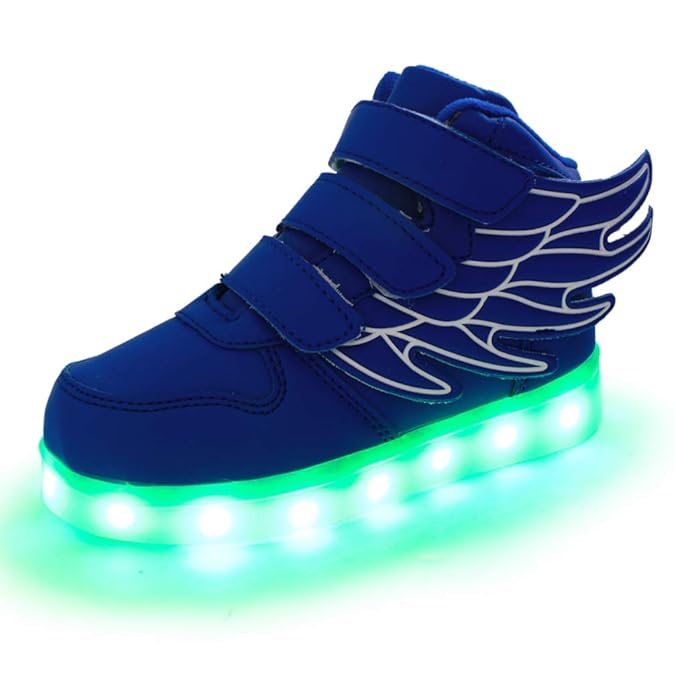 LED - Laufschuhe Schuhe Für Junge/Mädchen, 7 Farben Wechselhaftes Blinken Sport LED Leuchten Chargable Durch USB-Linie. Flamm