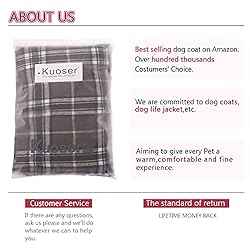 Kuoser Warm Dog Coat, Reversible Dog Jacket