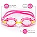 SWIM ELITE Kids Swimming Goggles - Comfortable Adjustable Strap, Anti-Fog, UV Protection, Toddler to Kid Size, Fun and Colorful Case