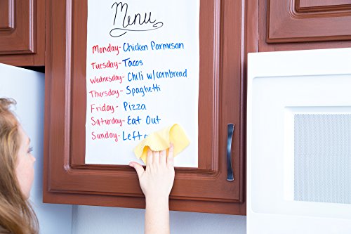 Kassa Large Whiteboard Wall Sticker Roll - 17.3" x 78" (6.5 Feet) - 3 Dry Erase Board Markers Included - Adhesive White Board Wallpaper for Fridge, Office & Kids Room - Peel and Stick Paper Decal - Thumbnail 6