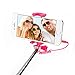 DEALGADGETS Selfie Stick, Extendable Supreme Mini All in One Wire Selfie Stick for iPhone 6, iPhone 5S, Samsung Galaxy S6 S5, Android Color Rose