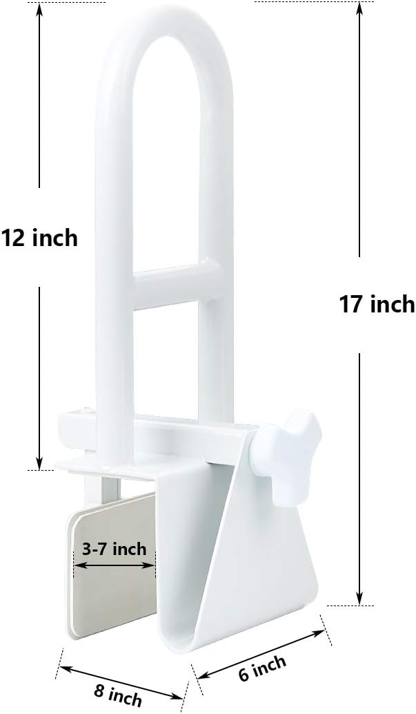 Butizone Bathtub Safety Rail, Medical Adjustable Tub Grab Bar Handle Clamp Safety Handrail Support for Seniors and Elderly: Health & Personal Care