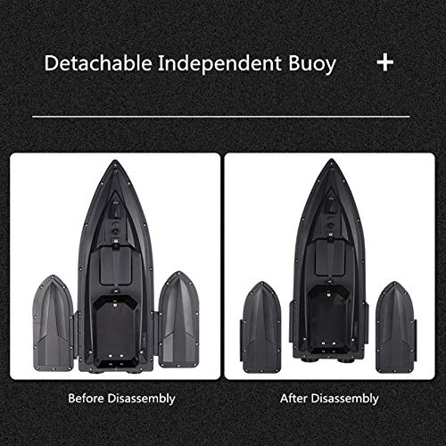 Hxsd Bateau D’appât De Pêche Rc Coque Entièrement Fermée 2 Moteurs Bateau De Nidification Simple Trémie D’amorce Amovible Bouée Indépendante Veilleuse Bateau Rc