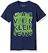 Calvin Klein Boys' Short Sleeve Legacy Graphic Crew Neck T-shirt, 3D Dark Blue C4099, 5