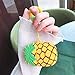 YDY Airpods Case AirPods Accessories Shockproof Portable & Protective Silicone Cover and Skin with Carabiner for Apple Airpods Charging Case - Pineapple (Pineapple)