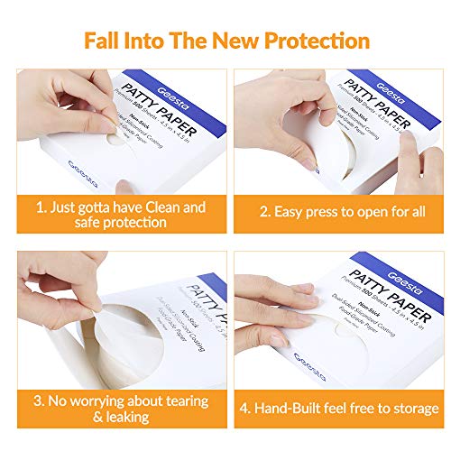 Geesta Burger Patty Papers for Burger Press (500 pcs) Hamburger Round