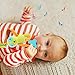 Baby Hanging Rattle Toys, 4 Pieces Newborn Car Crib Hanging Bell，Baby Soft Hanging Rattle Crinkle Squeaky Toy,Infant Animal Wind Chime with Teethers for Toddlers/Baby Girls/Baby Boys