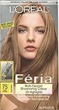 L'Oreal - Feria-Multi-Faceted Shimmering colour 3X Highlights -Gentle Deep Conditioning Permanent Haircolur Gel = one application- No. 75 Dark Blonde -Natural