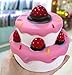 Joykith Stress Reliever Strawberry Cake Scented Super Slow Rising Kids Toy (Pink)