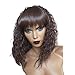 Namecute Kinky Curly Wig Ombre Wine Red Synthetic Hair Wig + Free Wig Cap