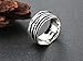 SOMEN TUNGSTEN 10mm Wide Band Ring 925 Sterling Silver Ripple Thumb Ring for Men Women Size 5-12