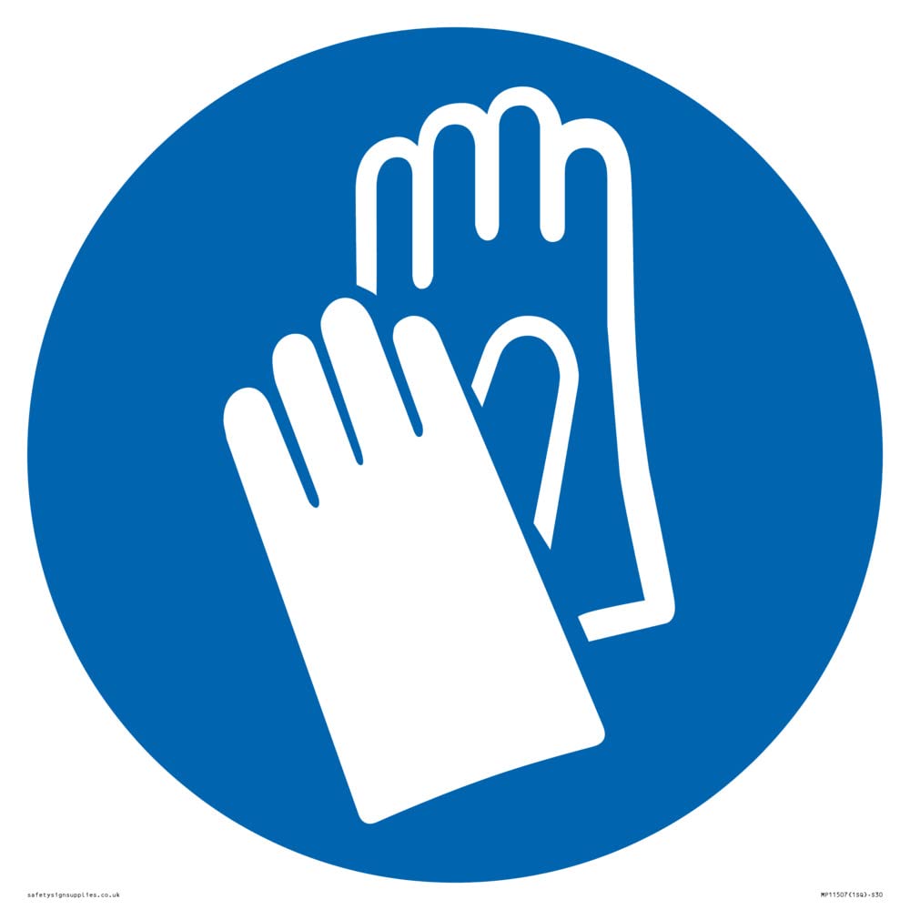 Custom Mandatory: Wear protective gloves Sign - 300x300mm - S30