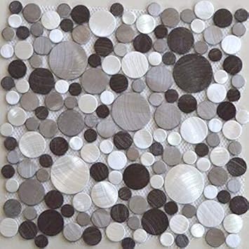 Amazon Com Hominter 11 Sheets Brushed Aluminum Backsplash