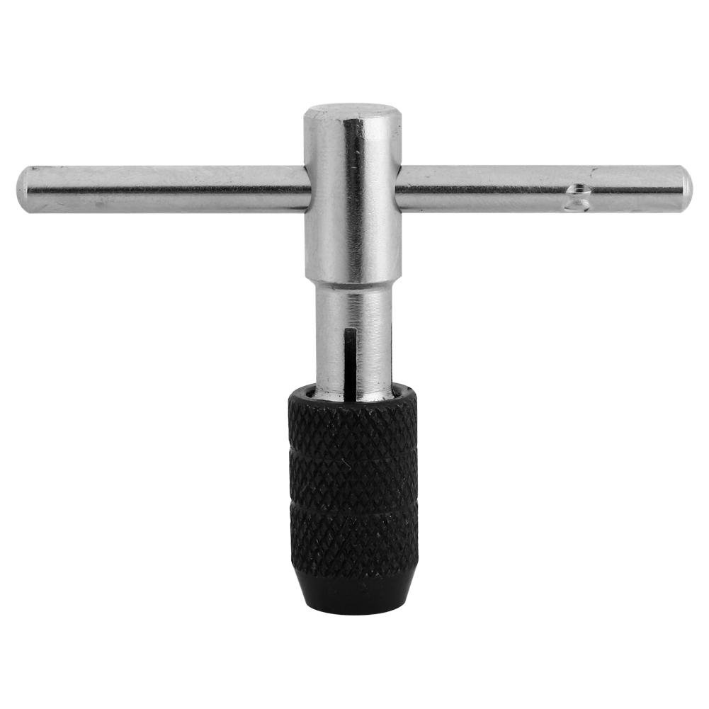 T-Handle Tap Wrench, M3-M6 1/8''-1/4'' Metric Plug Tap Ratchet Holder