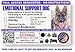 Just 4 Paws Custom Emotional Support ID Card with QR Code & Security Seal and Optional Holograph | Registration to U S Service Dogs Registry Plus ID Holder & Digital ID - Landscape Style