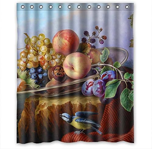 Artsplaza The Famous Classic Art Painting Flowers Blossoms Bathroom Curtains Of Polyester Width X Height / 60 X 72 Inches / W H 150 By 180 Cm Decoration Gift For Kids Boys Birthday Boys