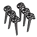 Yibuy Black Bridge End Pins Suitable for Acoustic Guitar Metal 35mm x 8m Pack of 6