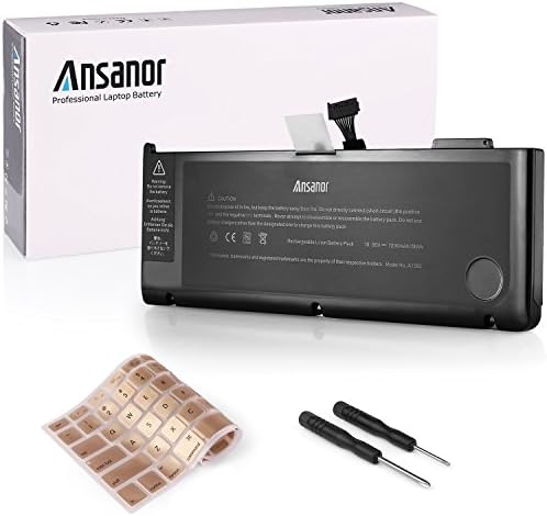Ansanor 7200mAh New Laptop Battery for Unibody MacBook Pro 15 inch A1382 A1286 (for Core i7 Early 2011 Late 2011 Mid 2012)-Fit as Original-18 Months Warranty [10.95V 78Wh] A1382
