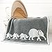 Luerme Children Knitting Blanket Throws All Season Rhomboids Crochet Rug Mat Warm Quilt Cuddle Receiving Swaddle Blanket For Bedroom Sofa Bed Couch Car Living Room Office (Gray Elephant)