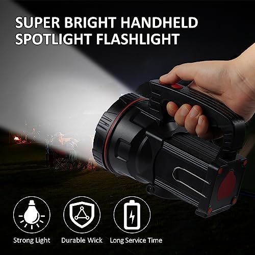 BIGSUN Bright LED Rechargeable Flashlight 9600mAh Brightest Hand held Spotlight Tactical High