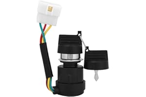 Walfront Ignition Switch, 5 Wire Jk425 Start Switch, 2 Keys, Black, Manual, IP00, 2-way, 1 count, Touch Control, 178F/186F En