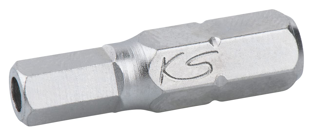 KS Tools 911.2949 1/4 Inch Classic Bit Hexagon Socket, Bore, 25 mm, 6 mm